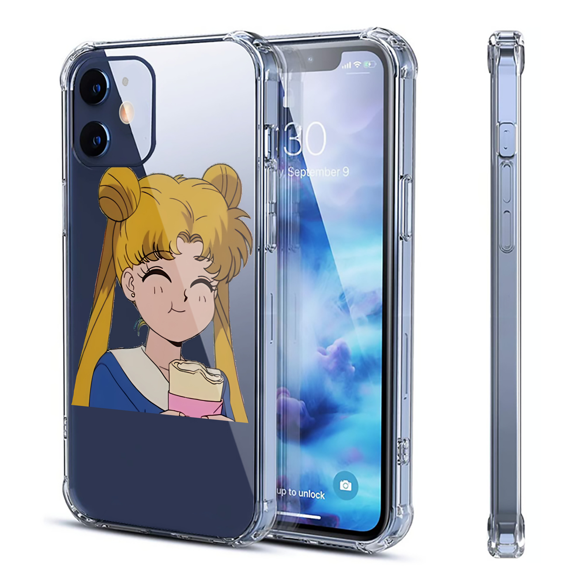 （画像用） 美少女戦士セーラームーン 愛野 美奈子 あいの みなこ Sailor Moon Aino Minako 【iPhone 12シリーズ対応】透明スマホケース（クリアソフトケース）
